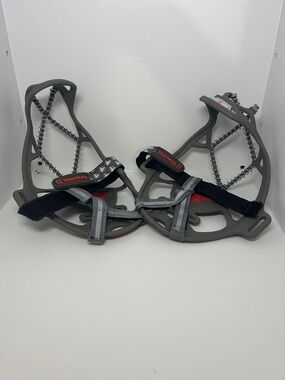 Yaktrax Ice Traction Cleats - Run Gray with Black Straps Medium
